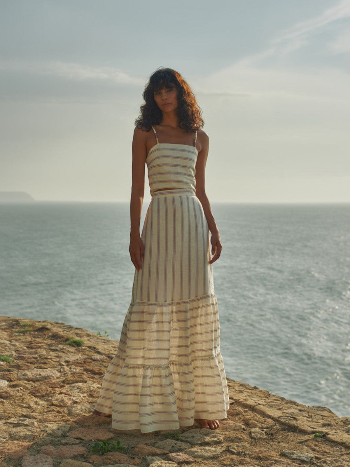 Julieta Linen Maxi Skirt | Lila Stripes Julieta Linen Maxi Skirt | Lila Stripes