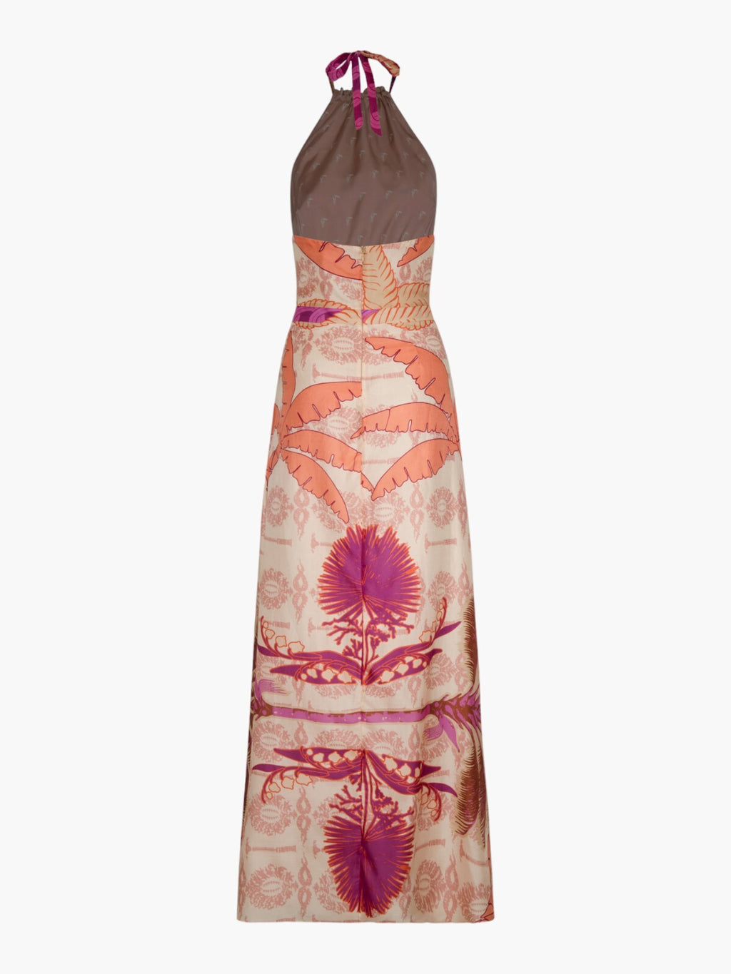 Magdalena Cotton Silk Maxi Dress | Fuchsia