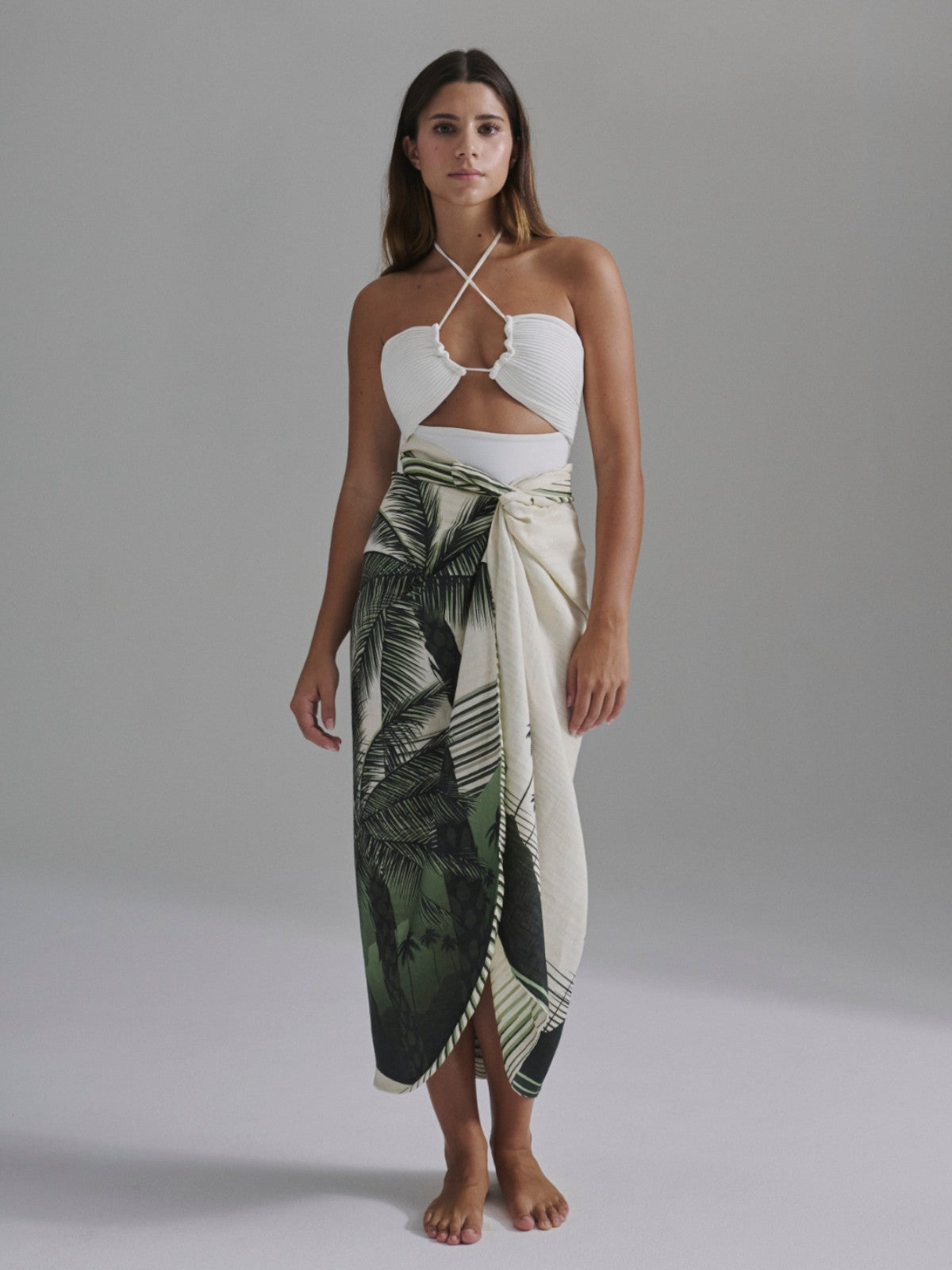 Mapara Linen Skirt | Green Tropical Landscape Mapara Linen Skirt | Green Tropical Landscape