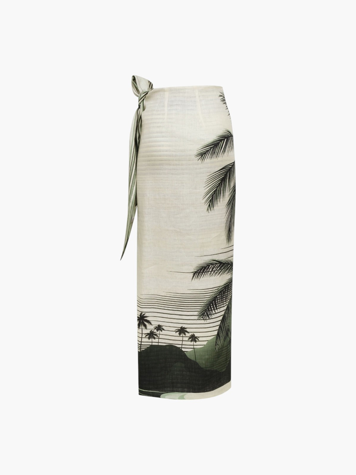 Mapara Linen Skirt | Green Tropical Landscape Mapara Linen Skirt | Green Tropical Landscape