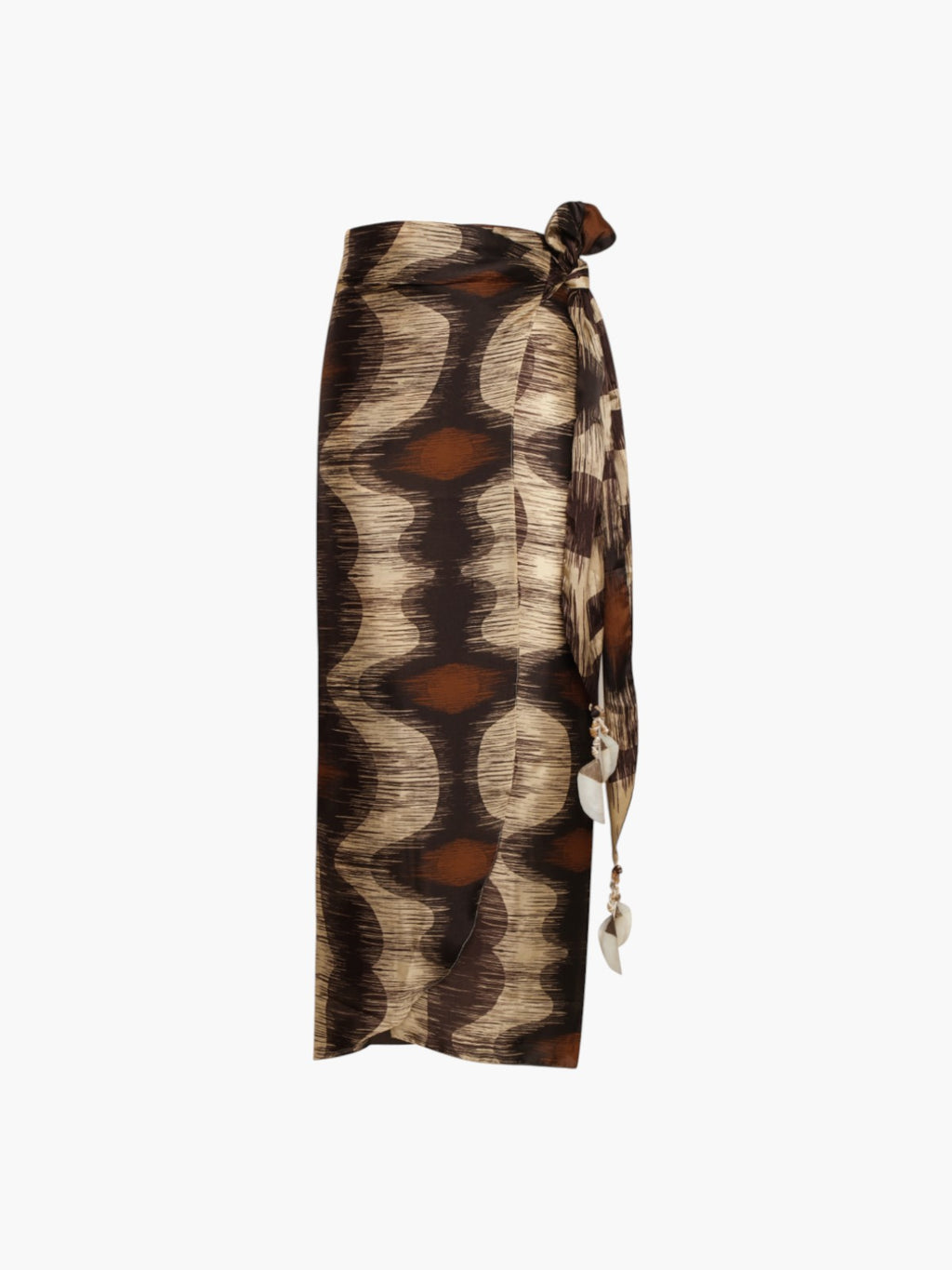 Mapara Martellato Silk Skirt / Brown Ikat