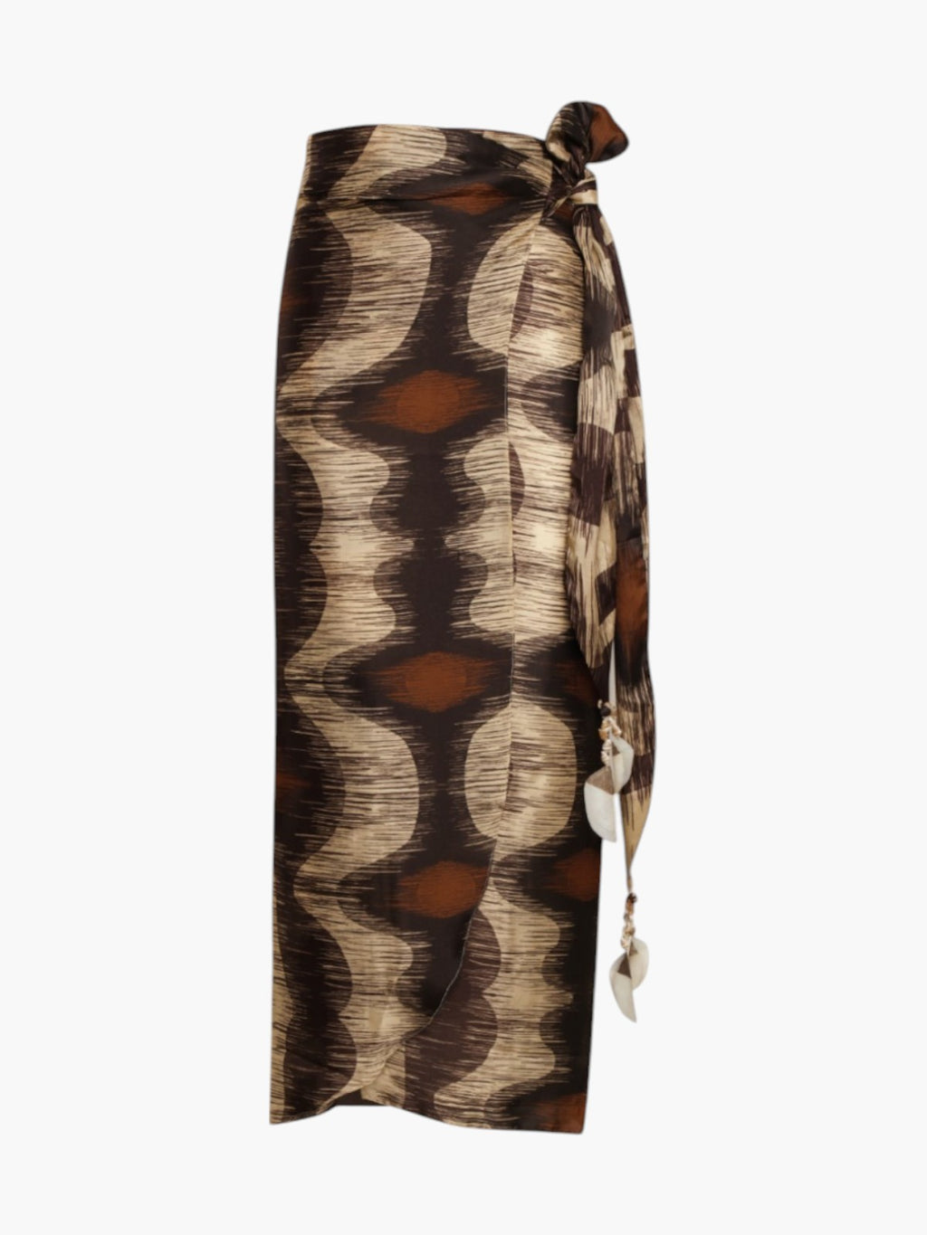 Mapara Martellato Silk Skirt / Brown Ikat