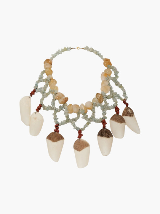 Pirarucú Necklace | Cream Aqua
