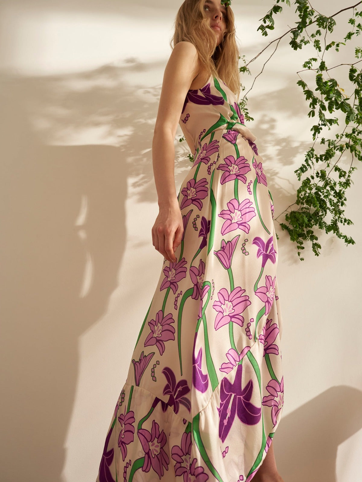Sabina Silk Dress | Violet Flowers Sabina Silk Dress | Violet Flowers