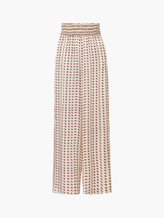 San Cipriano Silk Trousers | Ivory Wine Seeds