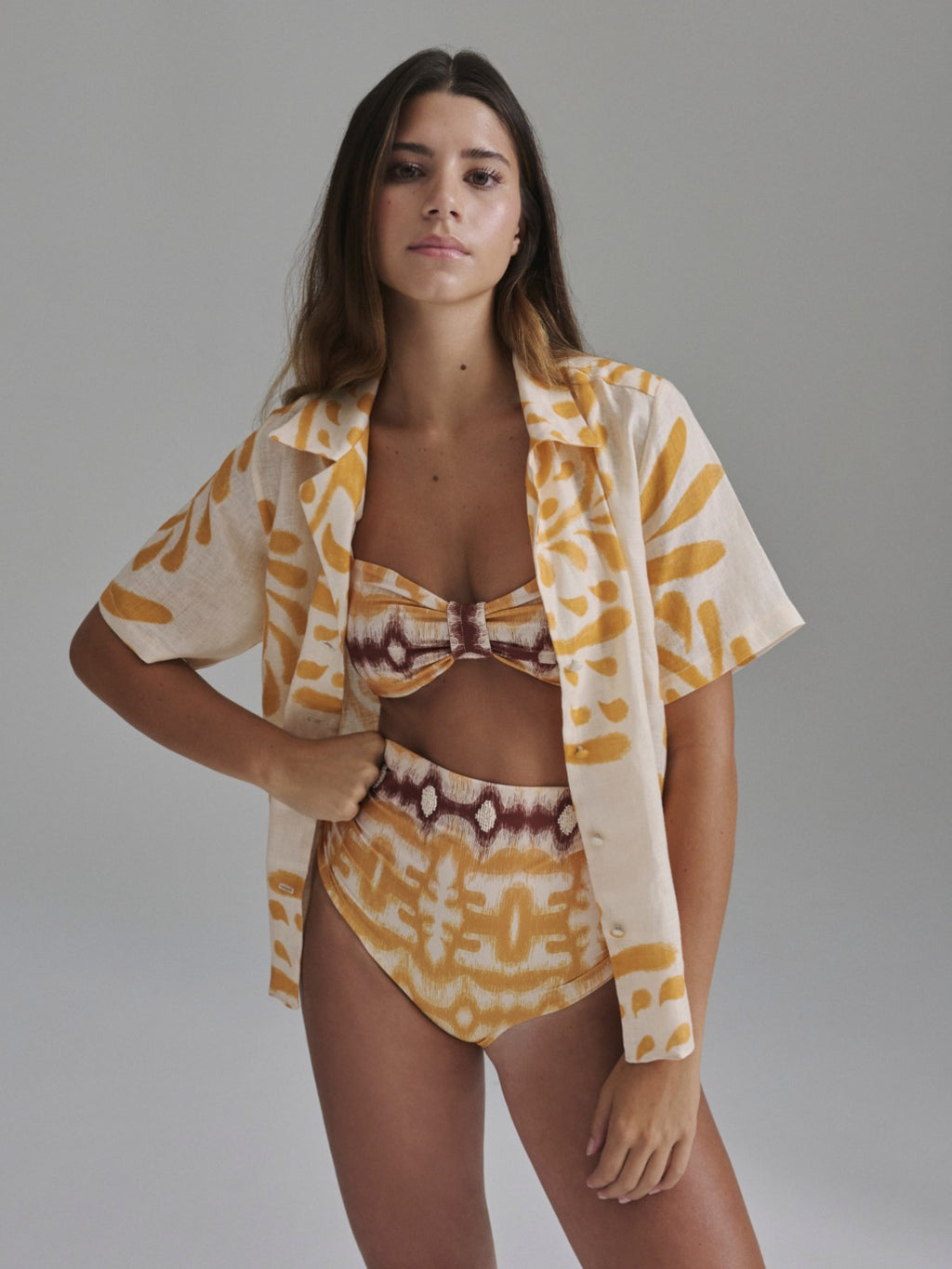 Victoria Bottom | Yellow Ikat/Western