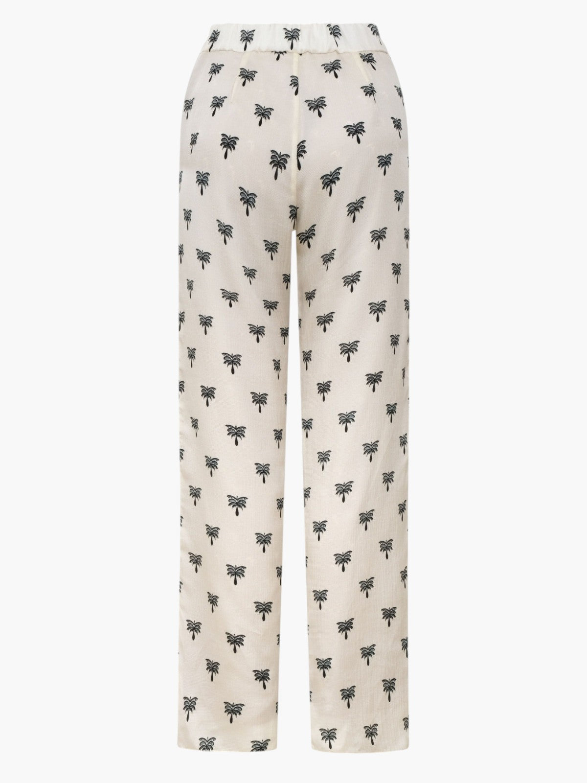 Santo Tomás Martellato Silk Pants | Ivory/Black Polka Palms Santo Tomás Martellato Silk Pants | Ivory/Black Polka Palms