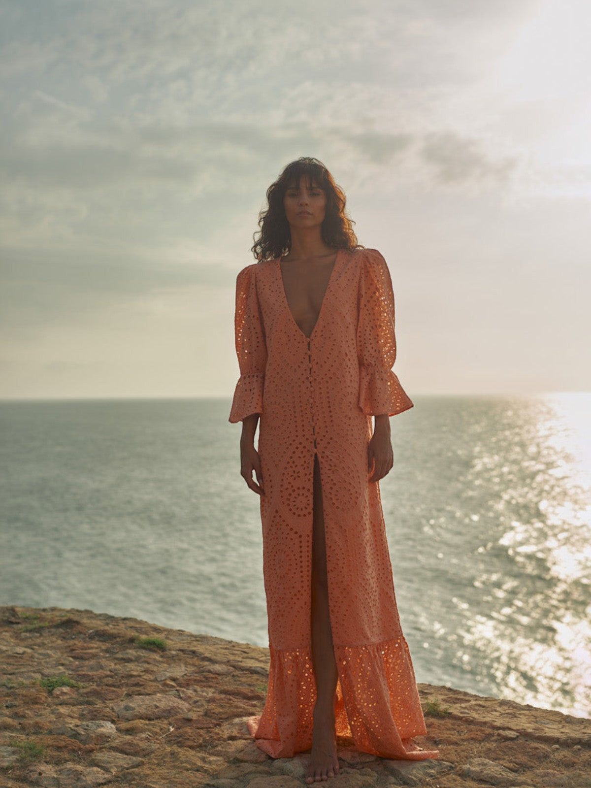 Serrania Eyelet Tunic | Apricot Serrania Eyelet Tunic | Apricot