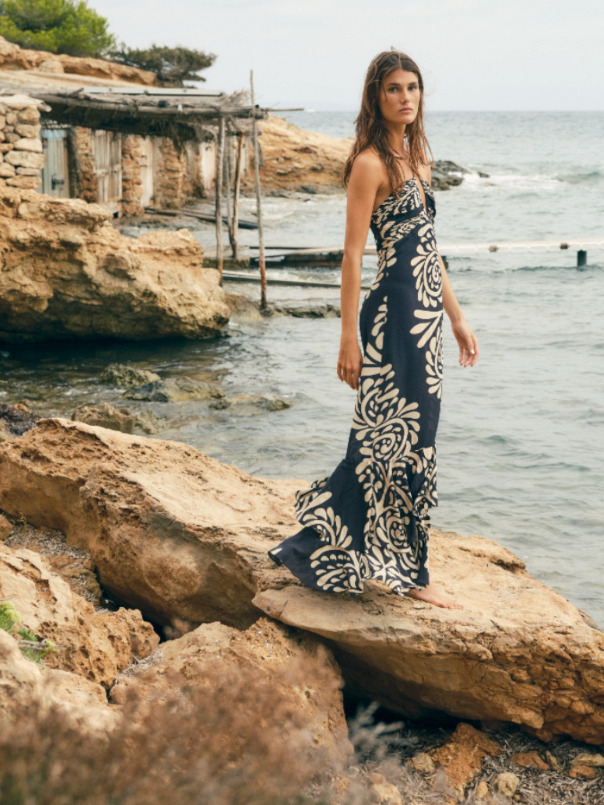 Sevillana Crepe Chine Dress | Black Arabesque Sevillana Crepe Chine Dress | Black Arabesque