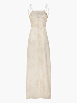 Tejada Pleated Cotton Midi Dress | Ivory Guayacan Tejada Pleated Cotton Midi Dress | Ivory Guayacan