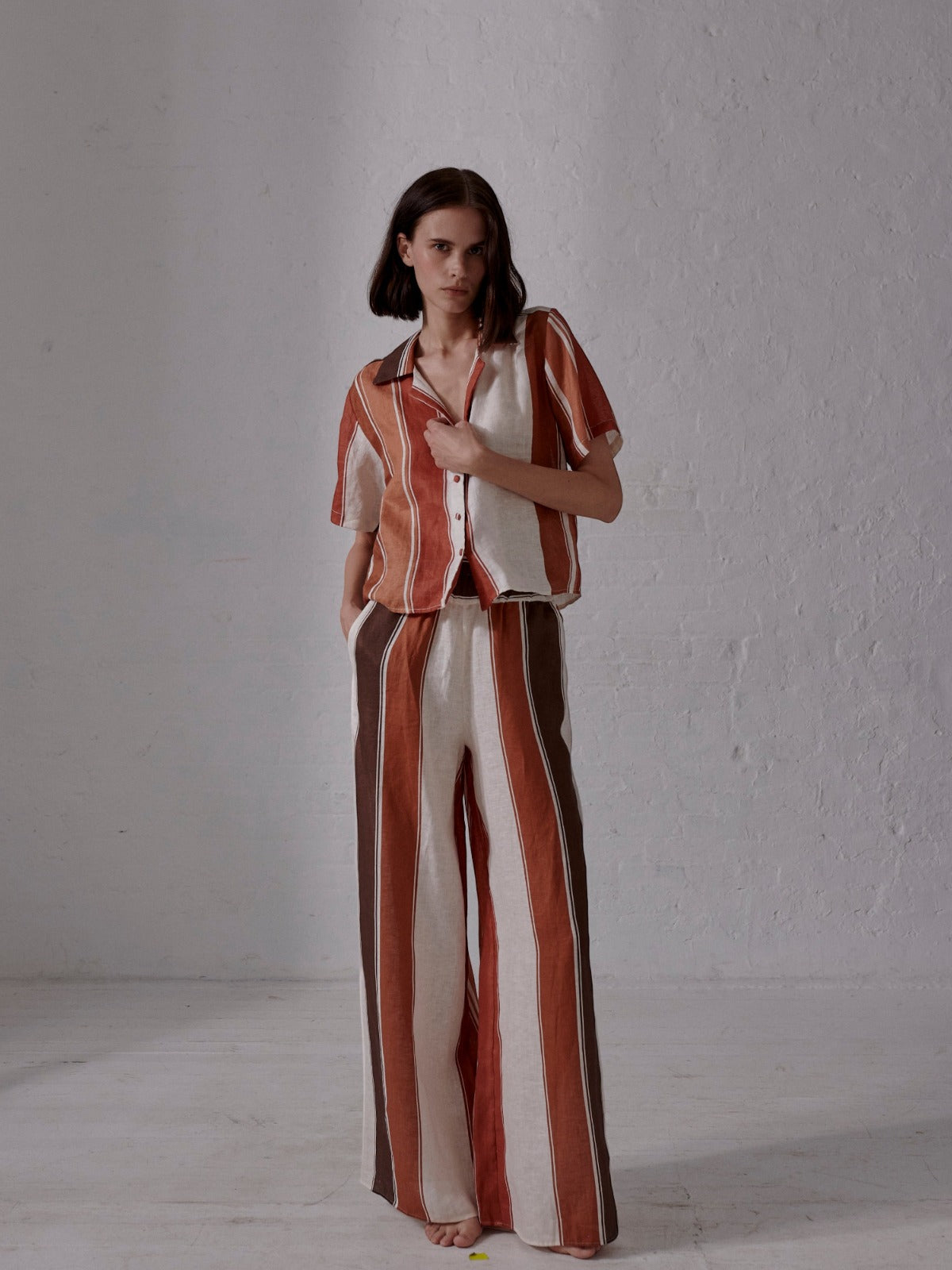 Tomaso Linen Shirt | Terra Stripes Tomaso Linen Shirt | Terra Stripes