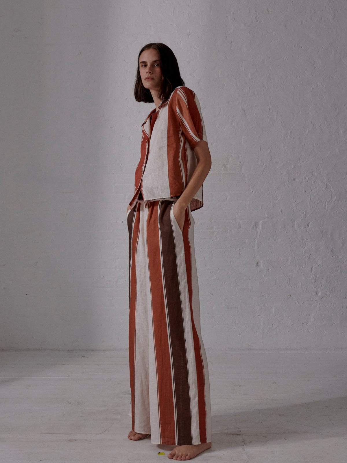 Tomaso Linen Shirt | Terra Stripes Tomaso Linen Shirt | Terra Stripes