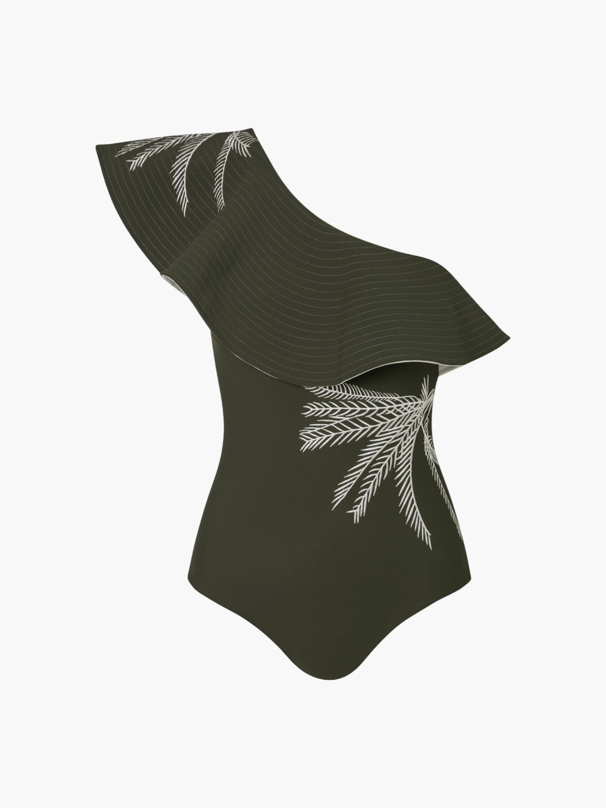 Tucan Embroidered One Piece | Khaki Green