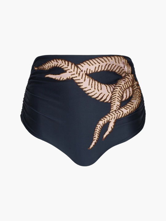 Victoria Vintage Bottom Embroidered | Blue Leaf