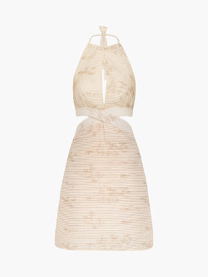 San Agustín Pleated Cotton Mini Dress | Ivory Guayacan San Agustín Pleated Cotton Mini Dress | Ivory Guayacan