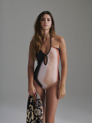 Saint Tropez One Piece | Black Nude Tie Dye Saint Tropez One Piece | Black Nude Tie Dye