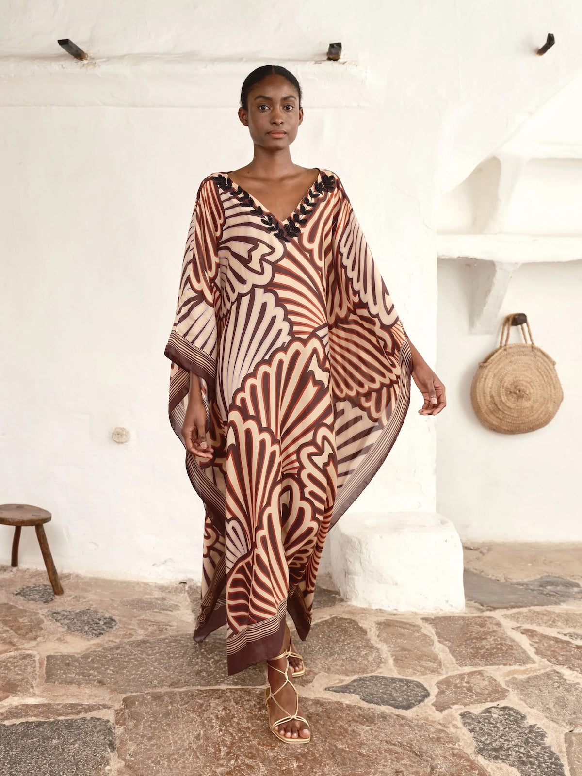 Morena Cotton Silk Closed Tunic | Wine Intricate Shells Morena Cotton Silk Closed Tunic | Wine Intricate Shells