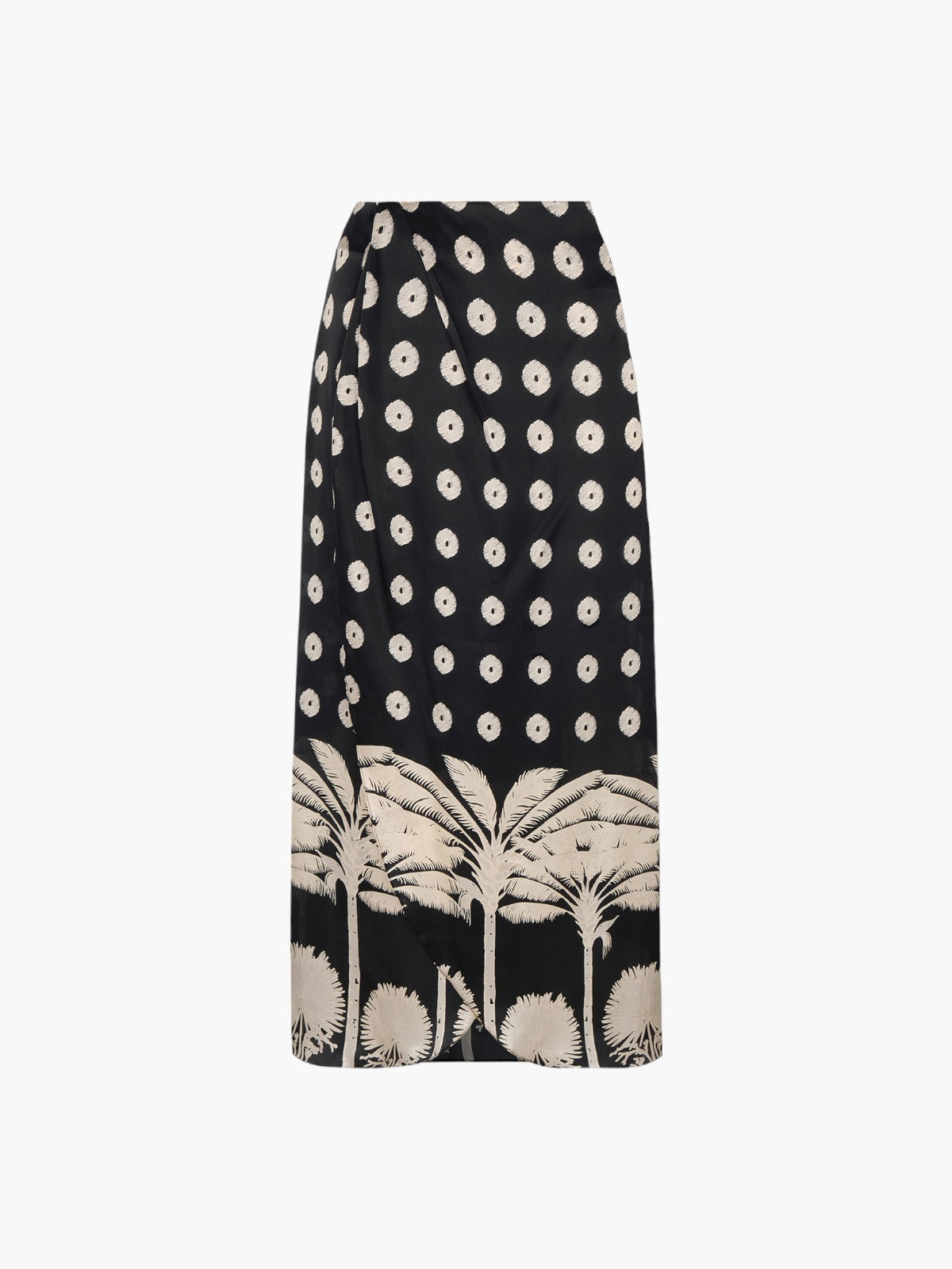 Amaime Satin Silk Midi Skirt | Black Palms Amaime Satin Silk Midi Skirt | Black Palms