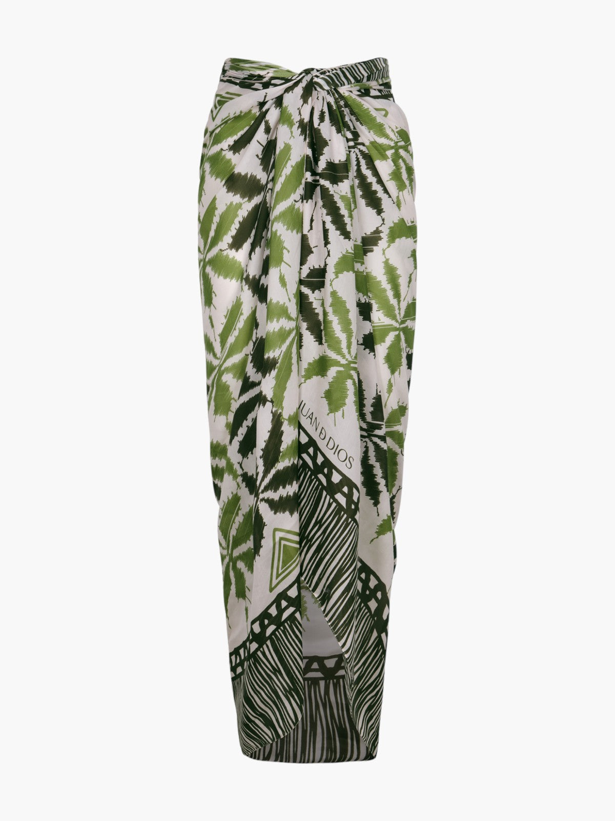 De la Falaise Sarong | Beige/Green De la Falaise Sarong | Beige/Green