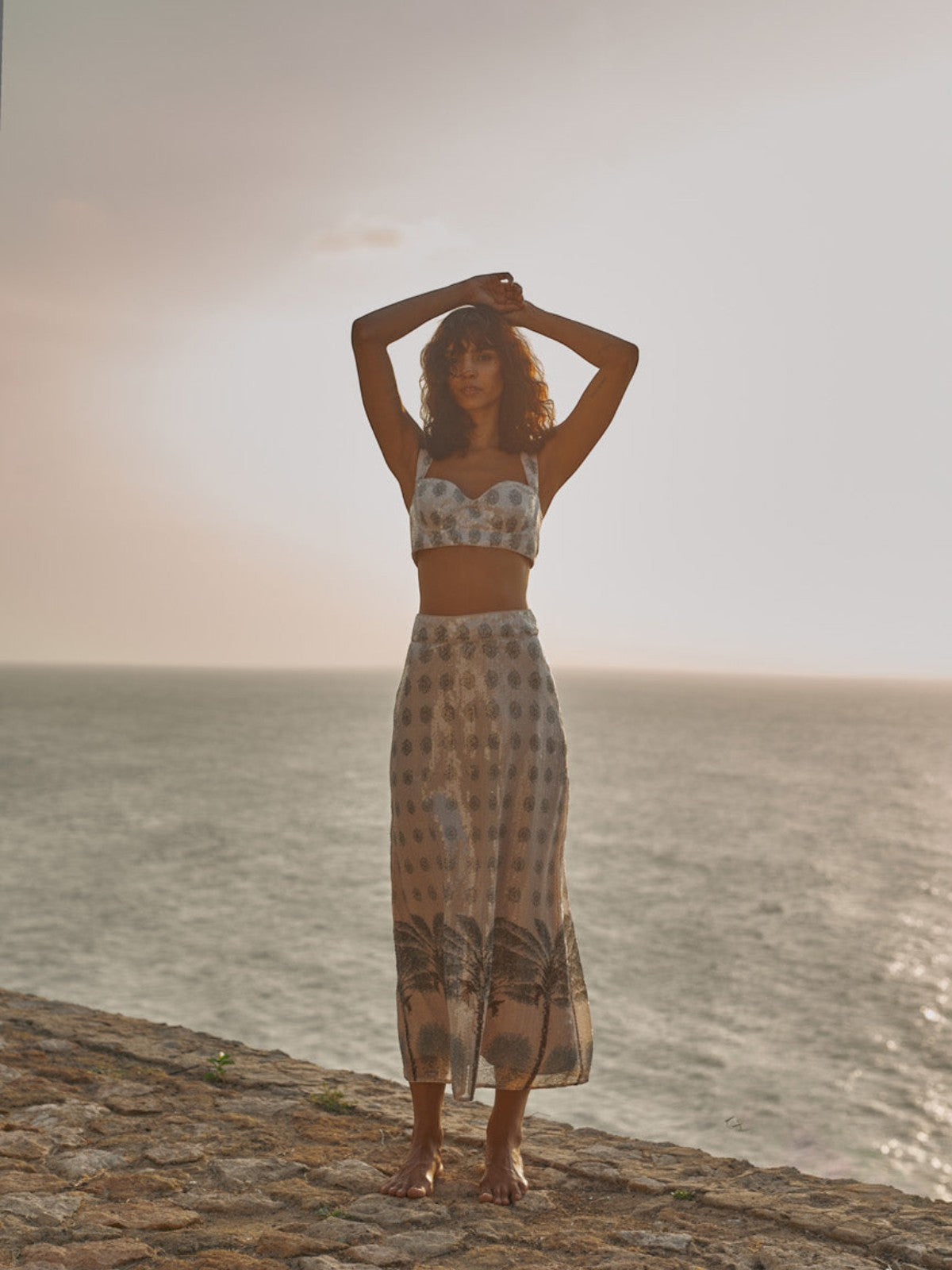 El Carmen Sequins Midi Skirt | Ivory El Carmen Sequins Midi Skirt | Ivory