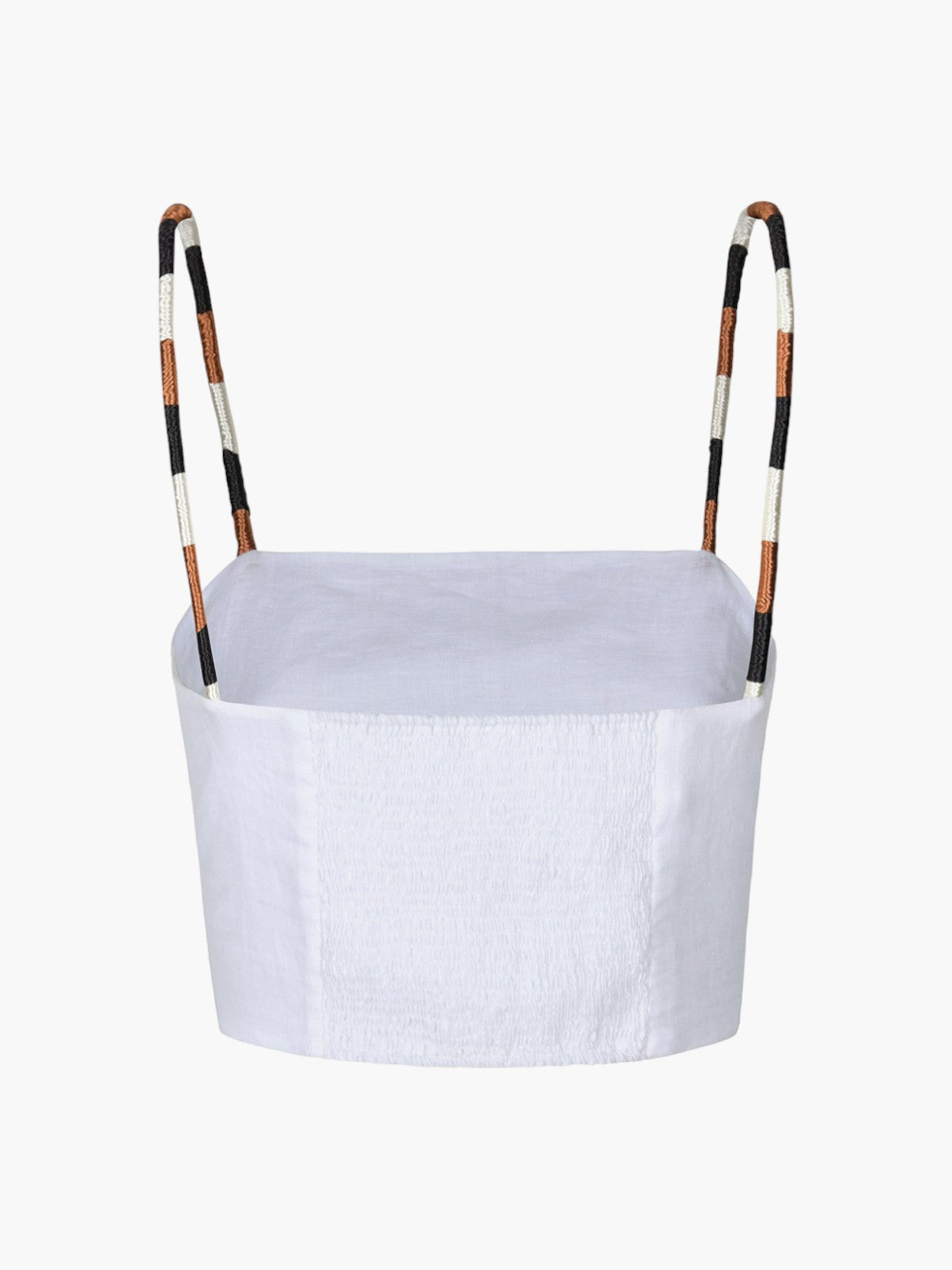 Guainia Linen Top |  White Embroidered Guainia Linen Top |  White Embroidered