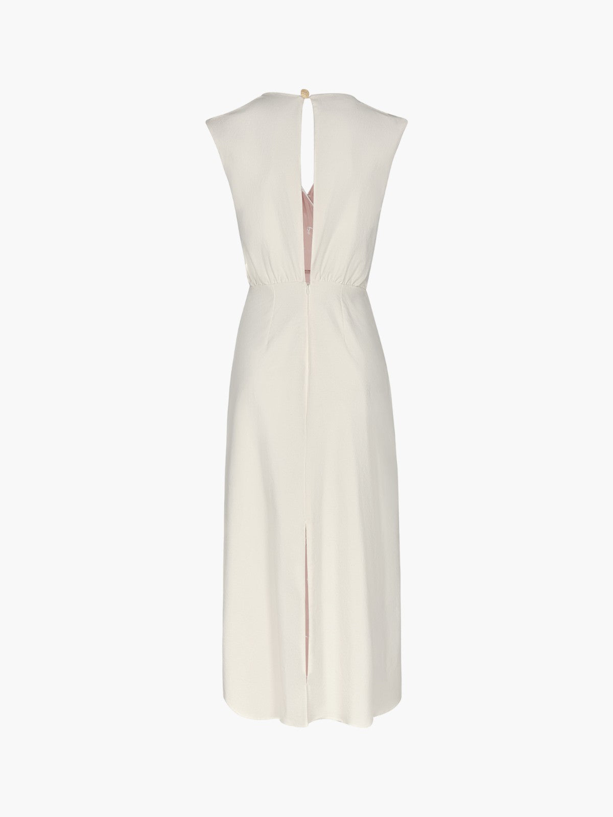 Gualanday Canvas Hand Embroidered Midi Dress | Ecru Gualanday Canvas Hand Embroidered Midi Dress | Ecru