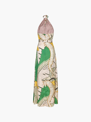 Magdalena Jacquard Maxi Dress | Green Magdalena Jacquard Maxi Dress | Green