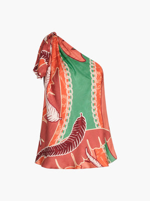 Myanmar Jacquard Blouse | Coral Myanmar Jacquard Blouse | Coral