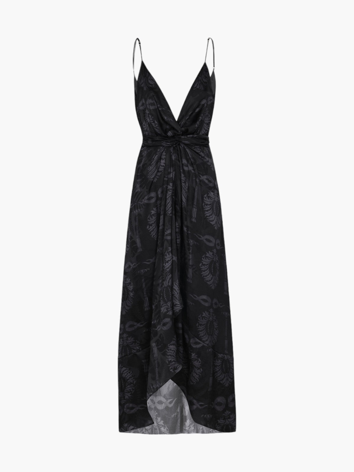 Sabina Silk Jacquard Midi Dress | Black Sabina Silk Jacquard Midi Dress | Black