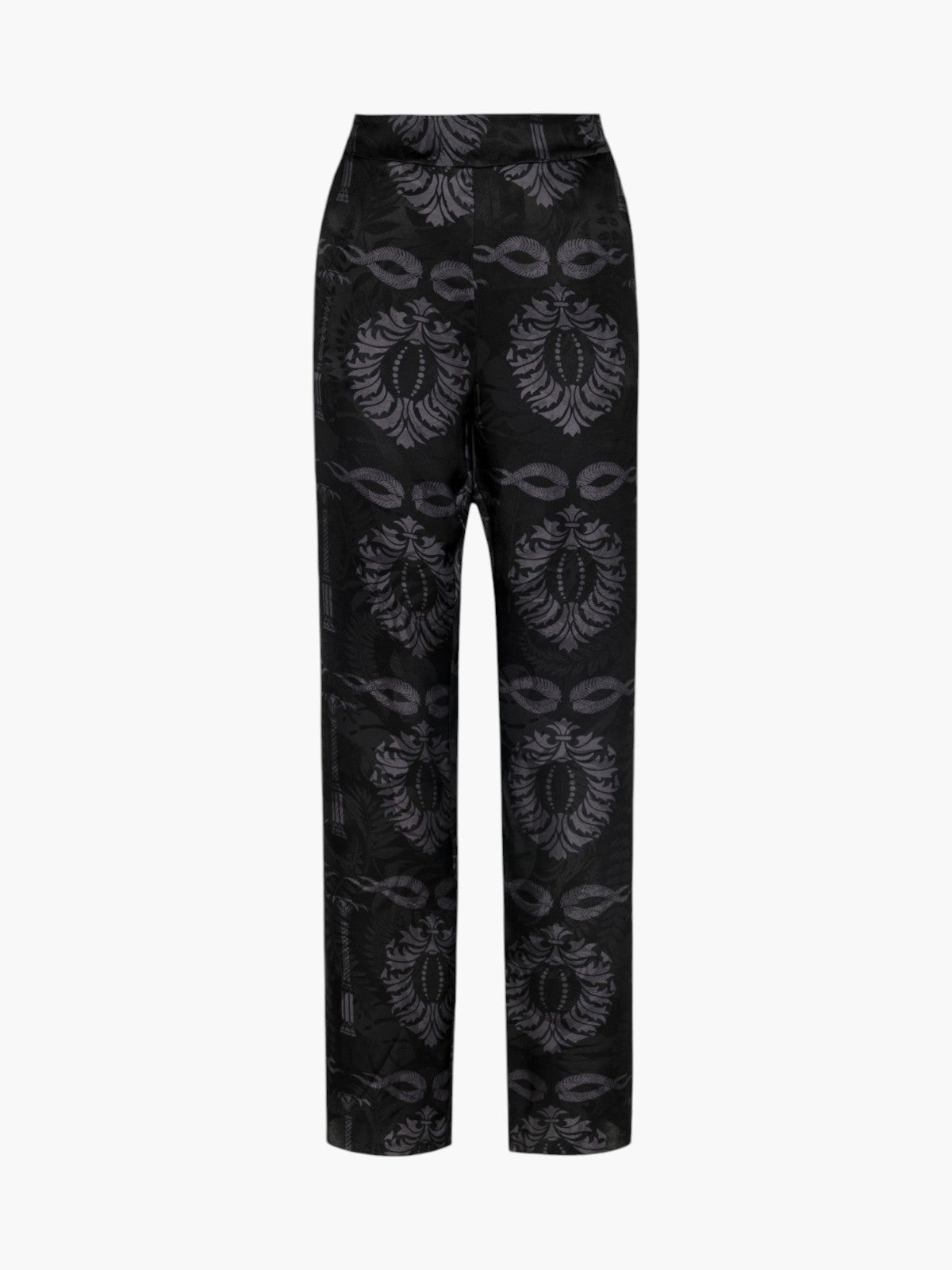 Santo Tomas Silk Jacquard Pants | Black