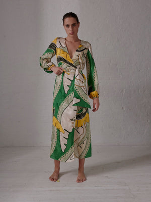 Tertulia Jacquard Maxi Dress | Green Tertulia Jacquard Maxi Dress | Green