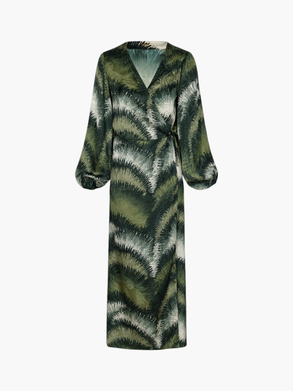 Tertulia Silk Jacquard Maxi Dress | Green Brushed