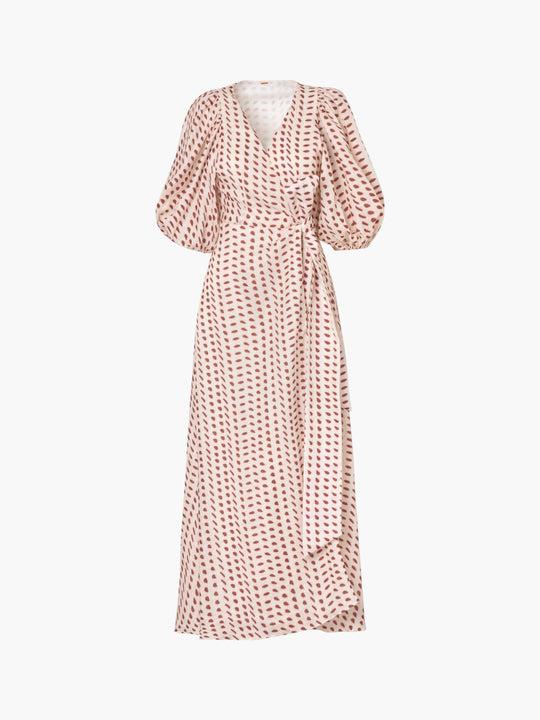 Ermita Linen Dress | Ivory Wine Seeds