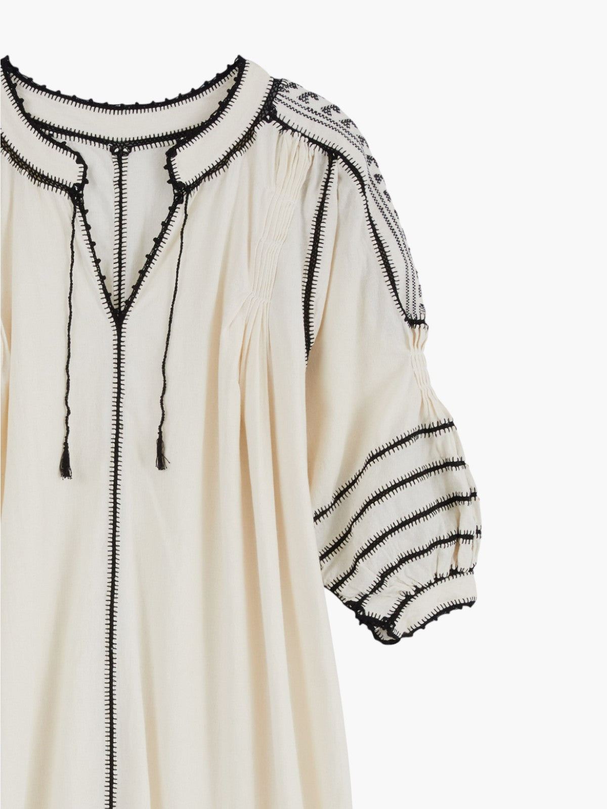 Amorcita Mexican Dress | Ivory/Black Amorcita Mexican Dress | Ivory/Black