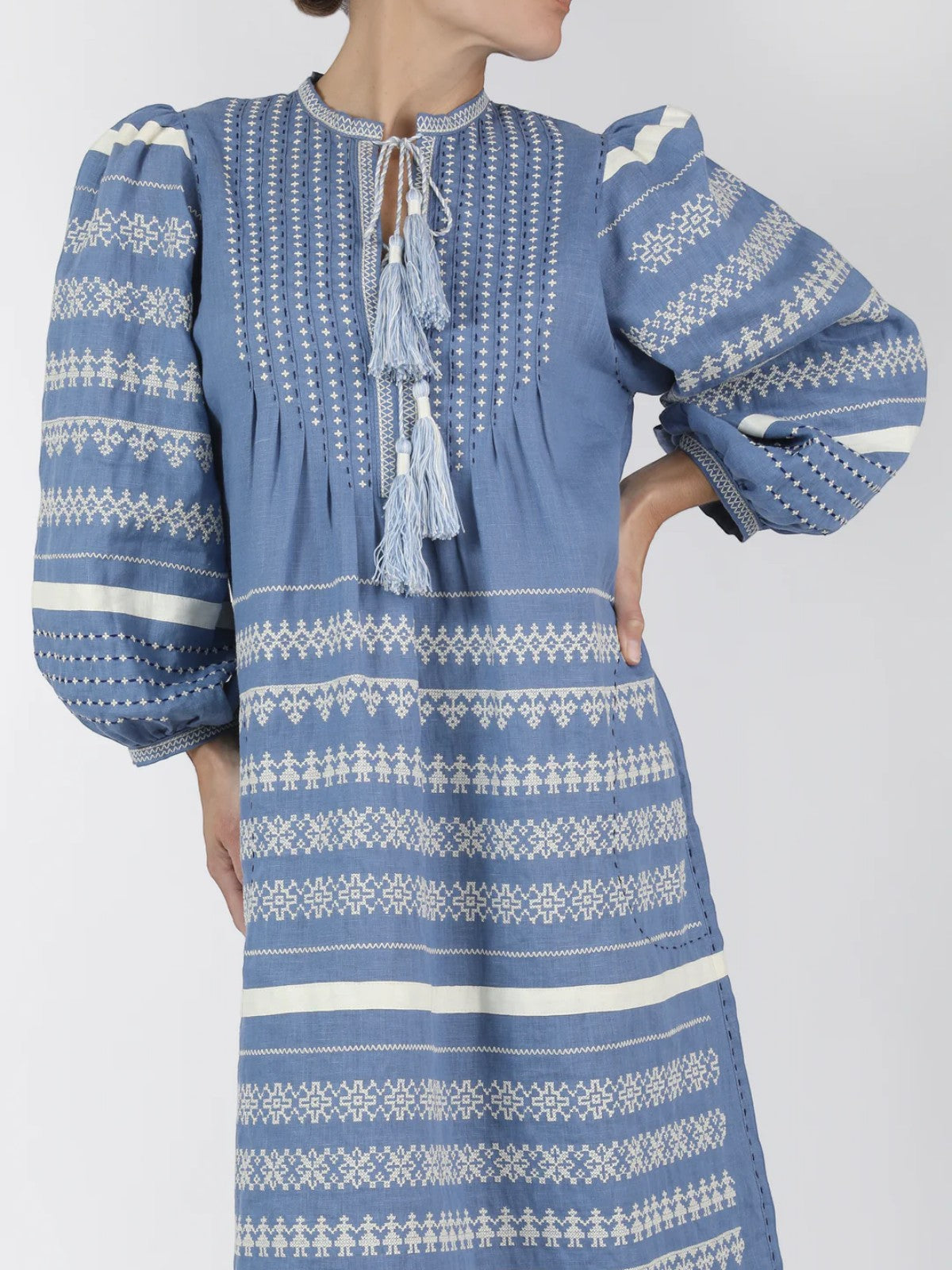 Kateryna Embroidered Ukrainian Dress | Green Kateryna Embroidered Ukrainian Dress | Green