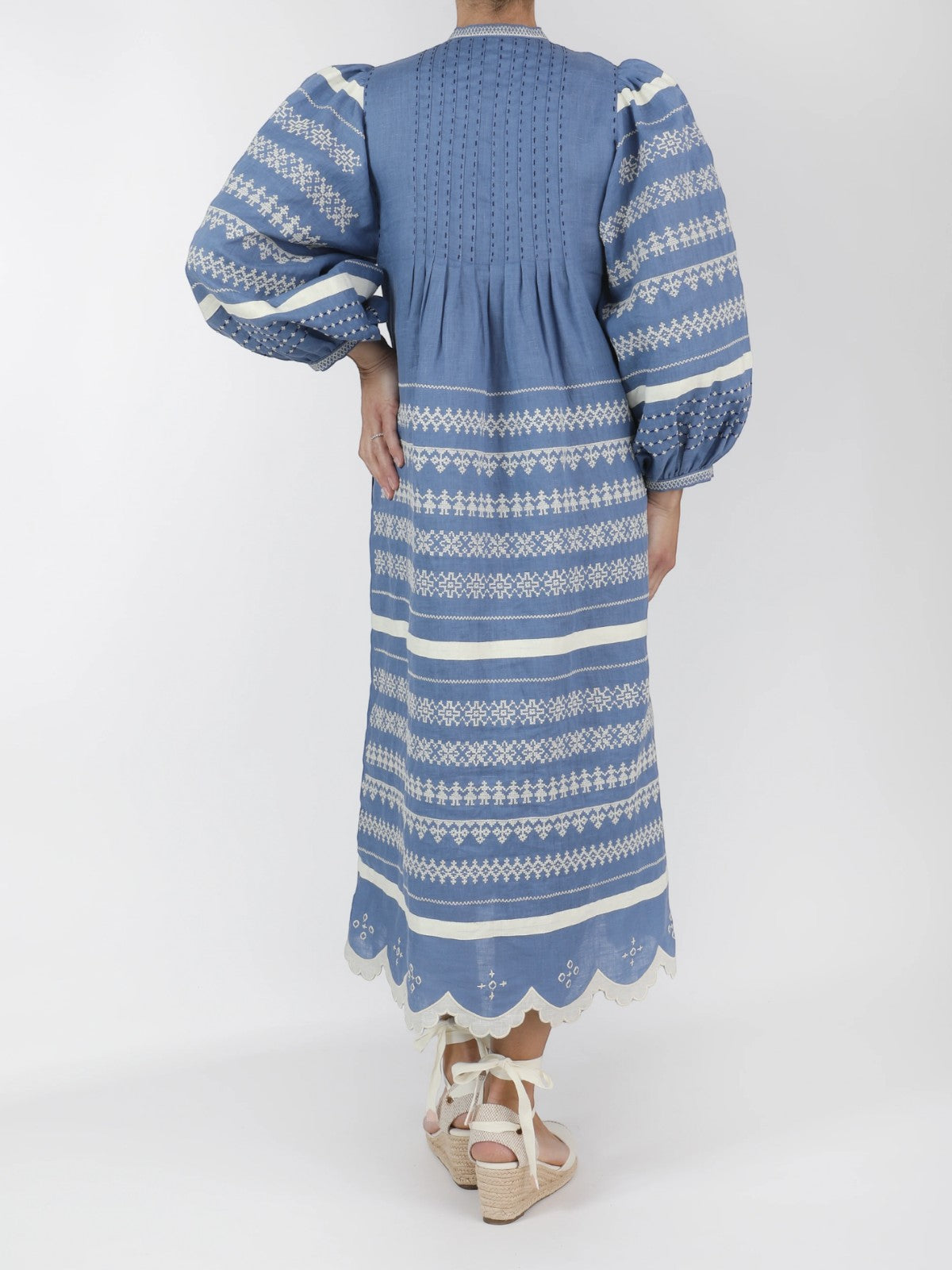 Kateryna Embroidered Ukrainian Dress | Green Kateryna Embroidered Ukrainian Dress | Green