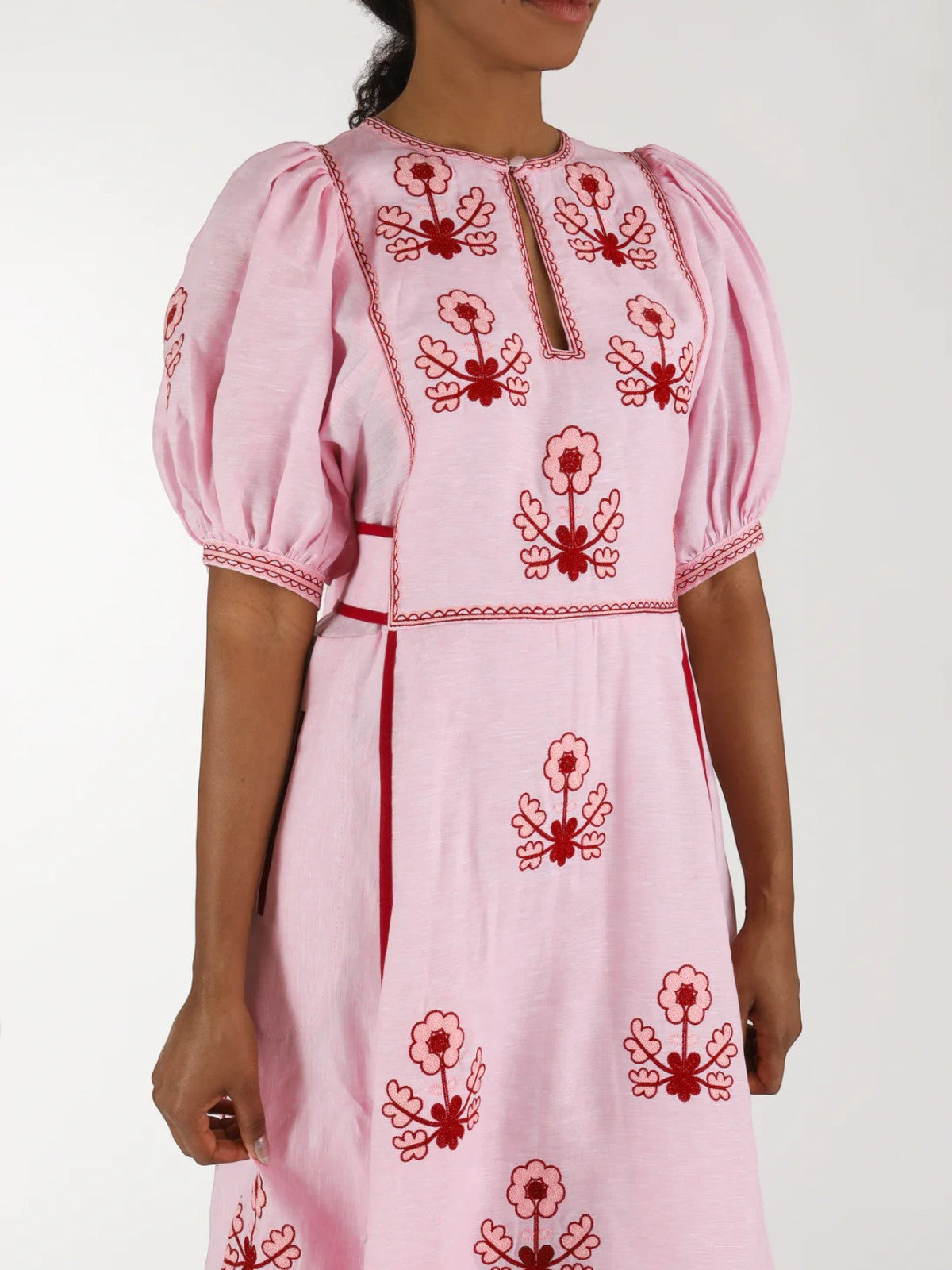 Lillie Ukrainian Embroidered Dress | Pink/Wine Lillie Ukrainian Embroidered Dress | Pink/Wine