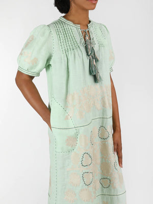 Natalia Ukrainian Embroidered Dress | Mint Natalia Ukrainian Embroidered Dress | Mint