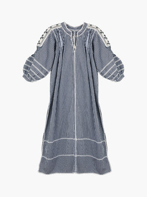 Amorcita Gingham Mexican Dress | Black Amorcita Gingham Mexican Dress | Black