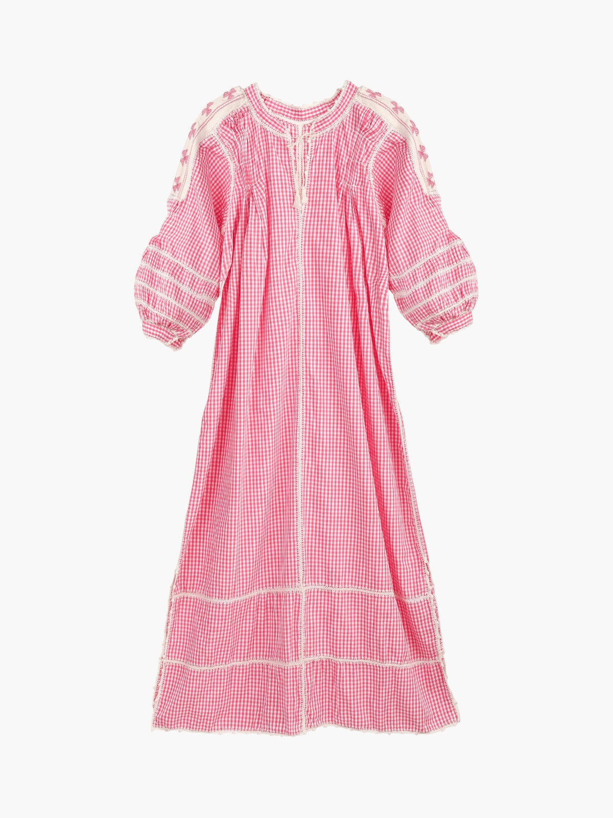 Amorcita Gingham Mexican Dress | Pink Amorcita Gingham Mexican Dress | Pink