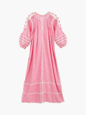 Amorcita Gingham Mexican Dress | Pink Amorcita Gingham Mexican Dress | Pink