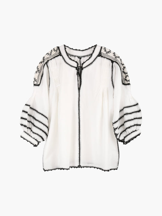 Amorcita Mexican Top | White