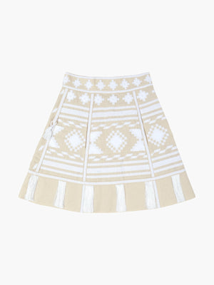Frances Ukrainian Embroidered Skirt | Wheat Frances Ukrainian Embroidered Skirt | Wheat