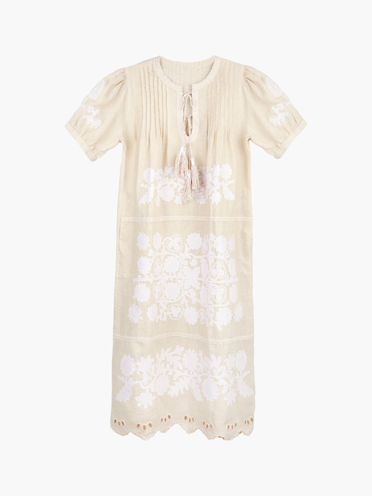 Natalia Ukrainian Embroidered Dress | Wheat Natalia Ukrainian Embroidered Dress | Wheat