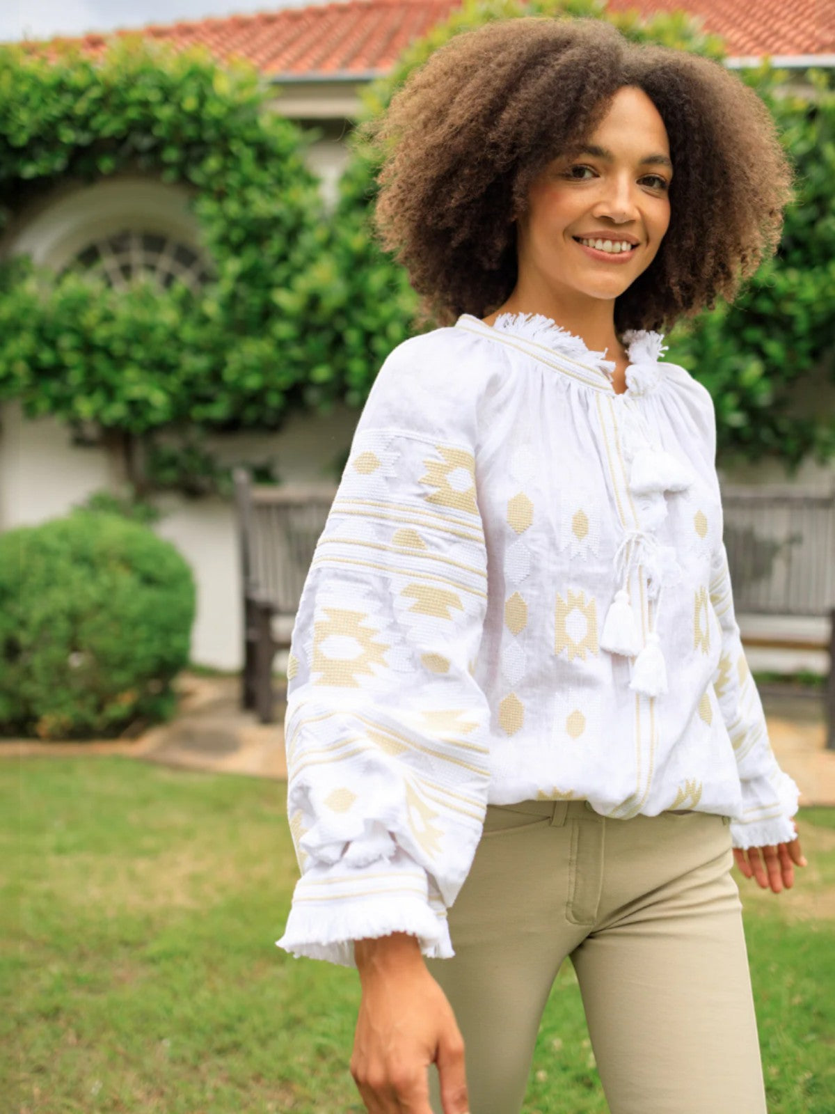 Sonya Embroidered Ukrainian Top | Ivory/Taupe Sonya Embroidered Ukrainian Top | Ivory/Taupe