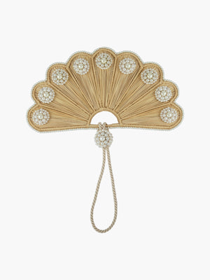 Cloud Shaped Iraca Pearl Fan Cloud Shaped Iraca Pearl Fan