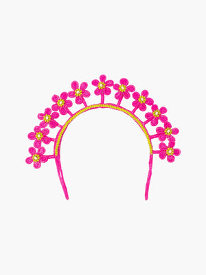 Mini Flower Iraca Headpiece | Fuchsia Mini Flower Iraca Headpiece | Fuchsia