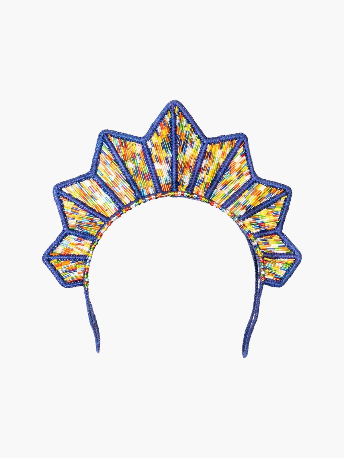 Multicolor Bugle Beads Headpiece Multicolor Bugle Beads Headpiece