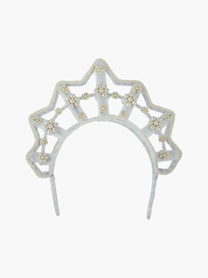 Star Shaped Pearl Velvet Headpiece Star Shaped Pearl Velvet Headpiece