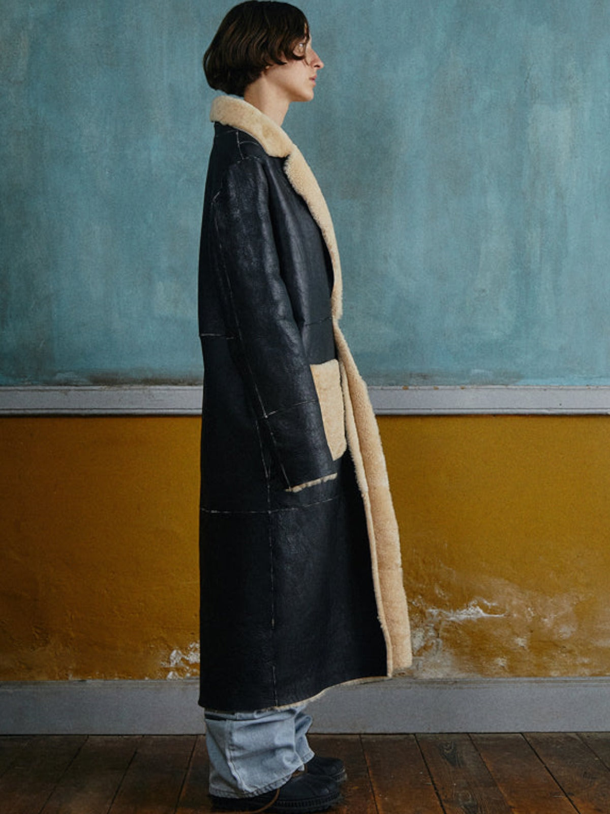 Flex Coat | Black/Beige Flex Coat | Black/Beige